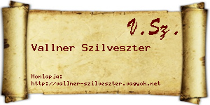Vallner Szilveszter névjegykártya